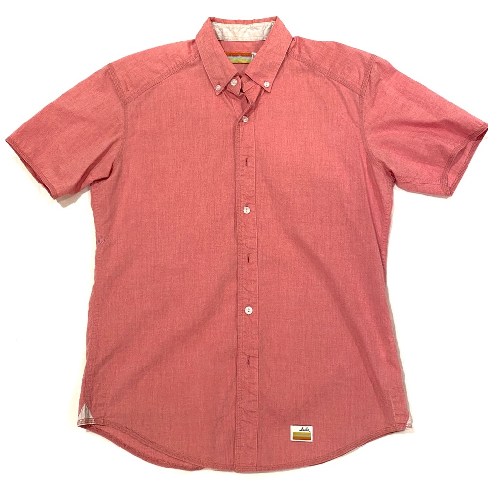 SLVDR Men’s Small Salmon Short Sleeve Button Down